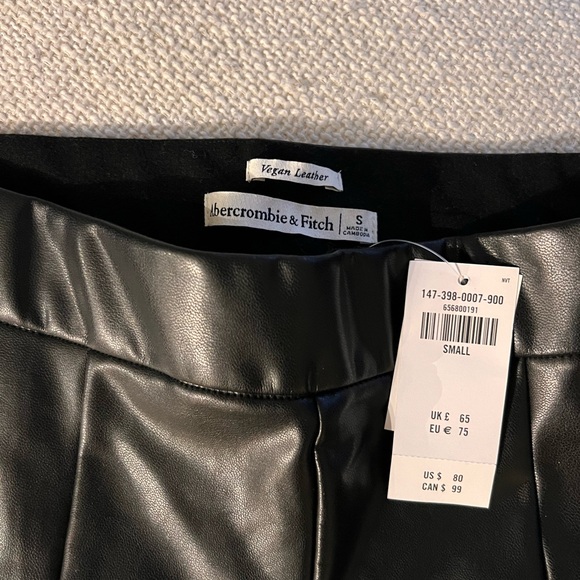 Abercrombie vegan leather flare pants. - Picture 4 of 5
